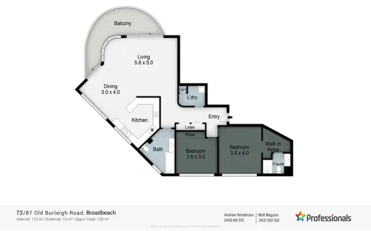 Floorplan of Homely unit listing, 73/85-87 Old Burleigh Road, Surfers Paradise QLD 4217