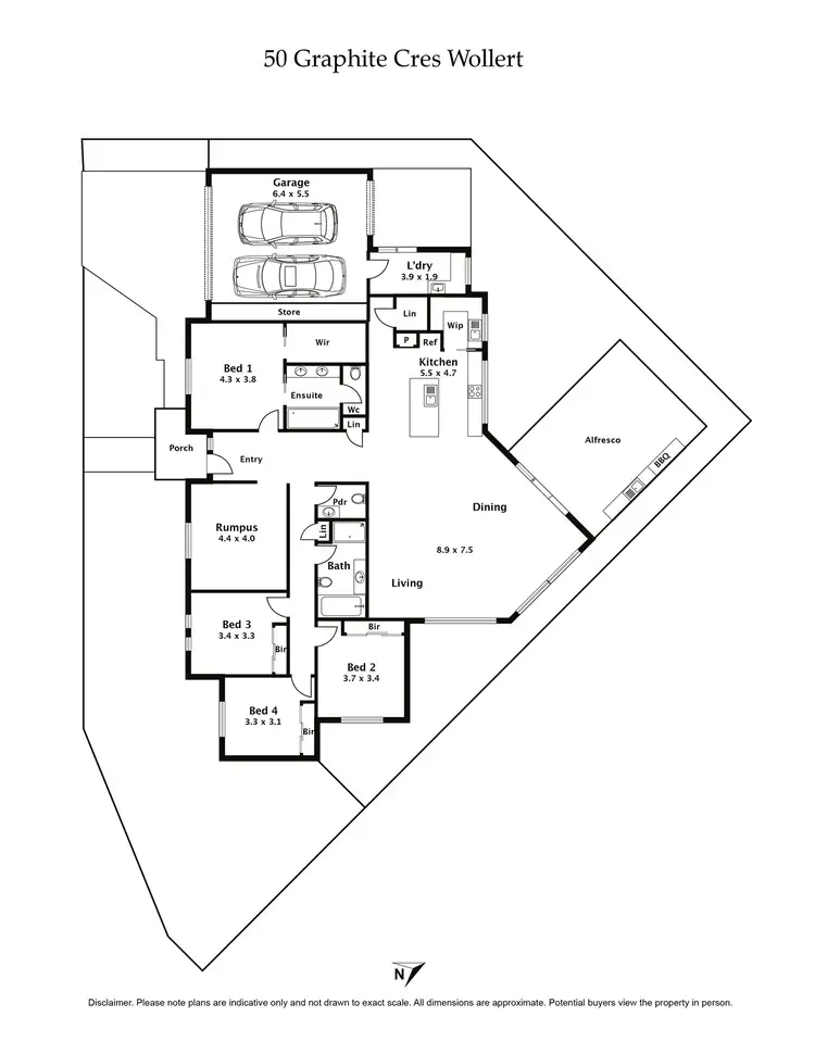 Floorplan of Homely house listing, 50 Graphite Crescent, Wollert VIC 3750