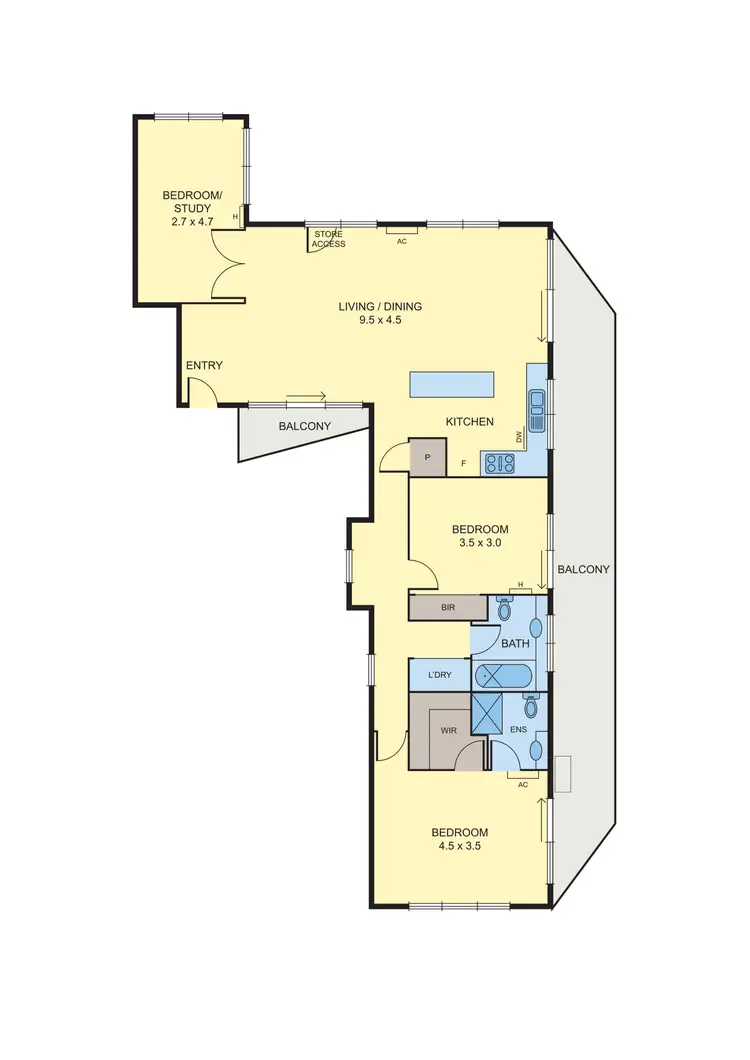Floorplan of Homely apartment listing, 10/343 Wellington Street, Collingwood VIC 3066