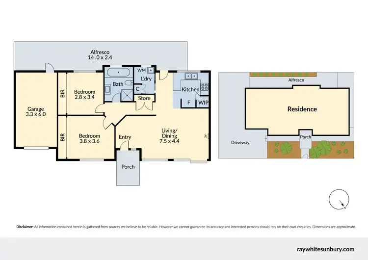 Floorplan of Homely unit listing, 1/18 Harker Street, Sunbury VIC 3429