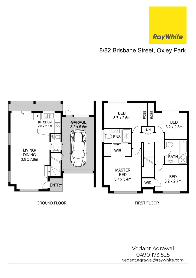 Floorplan of Homely townhouse listing, 8/82 Brisbane Street, St Marys NSW 2760