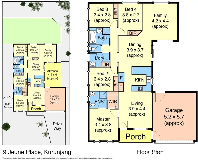 Floorplan of Homely house listing, 9 Jeune Place, Kurunjang VIC 3337