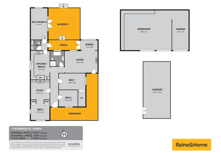 Floorplan of Homely house listing, 17 Worrigee Street, Nowra NSW 2541