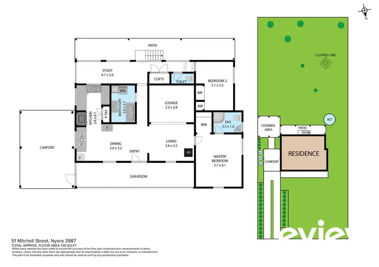 Floorplan of Homely house listing, 51 Mitchell Street, Nyora VIC 3987
