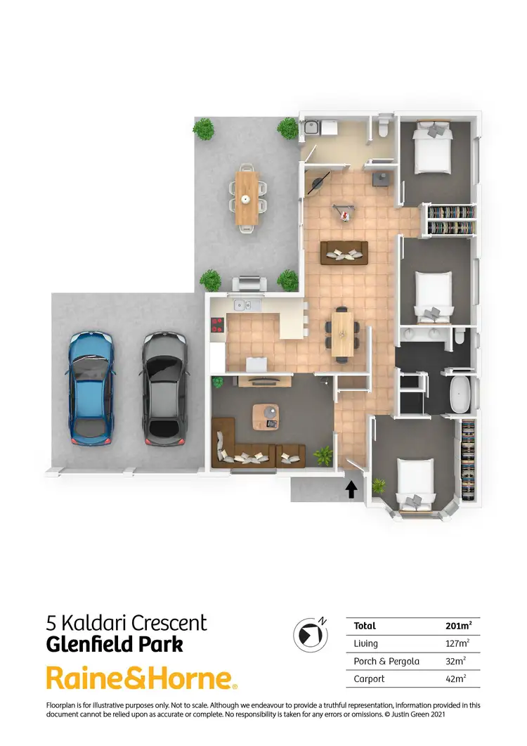 Floorplan of Homely house listing, 5 Kaldari Crescent, Glenfield Park NSW 2650