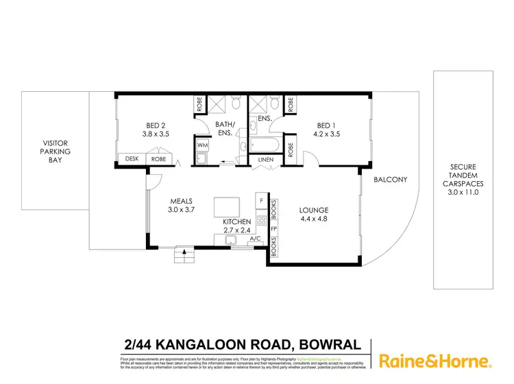 Floorplan of Homely villa listing, 2/44 Kangaloon Road, Bowral NSW 2576