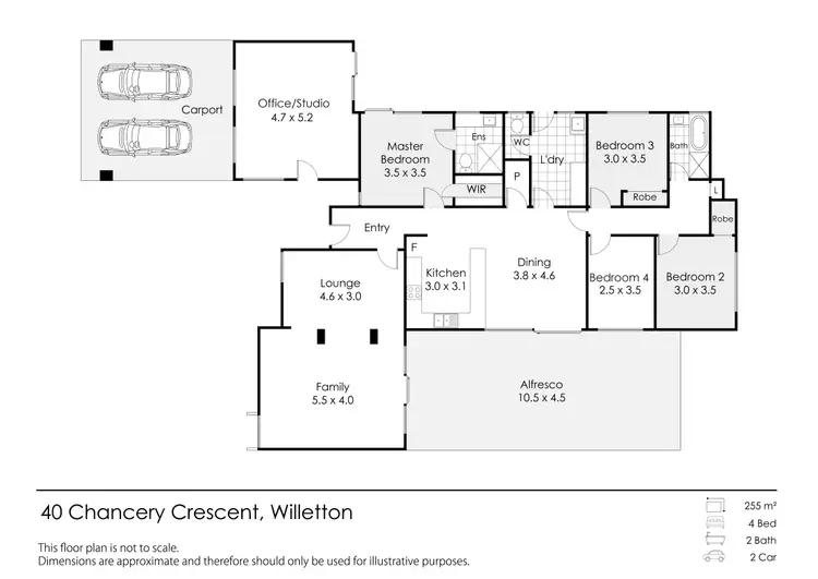 Floorplan of Homely house listing, 40 Chancery Crescent, Willetton WA 6155