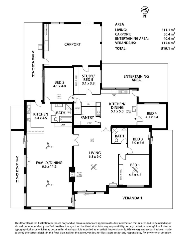 Floorplan of Homely house listing, 54 Pearson Road, Meadows SA 5201