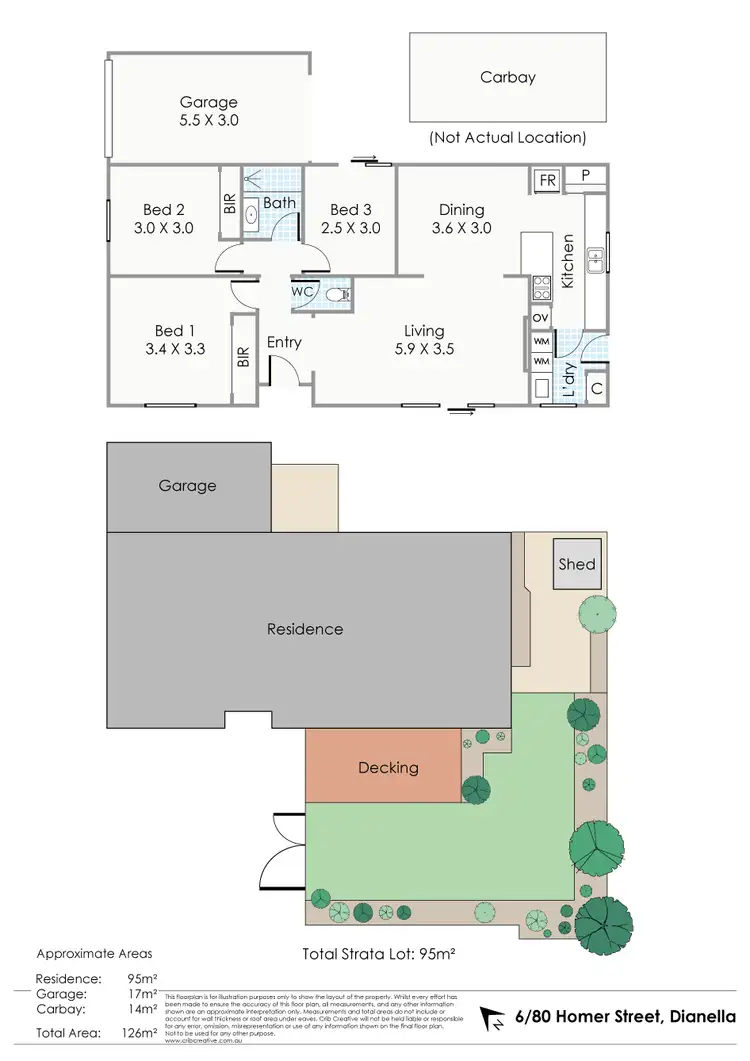 Floorplan of Homely villa listing, 6/80 Homer Street, Dianella WA 6059