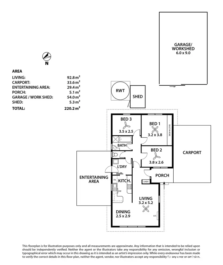 Floorplan of Homely house listing, 3 Stirling Road, Strathalbyn SA 5255