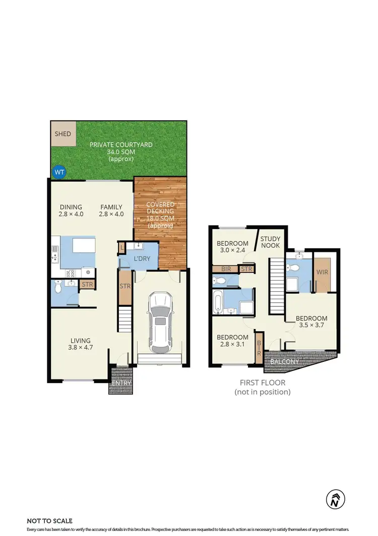 Floorplan of Homely townhouse listing, 2/72 Lynbrook Boulevard, Lynbrook VIC 3975