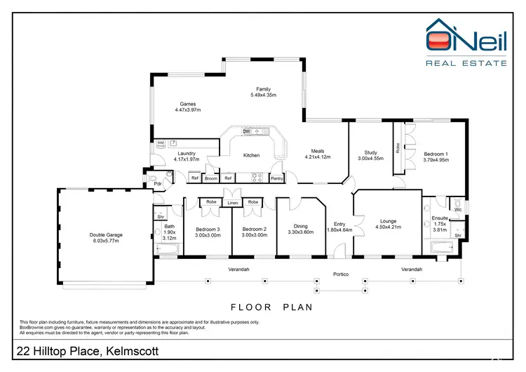 Floorplan of Homely house listing, 22 Hilltop Place, Kelmscott WA 6111