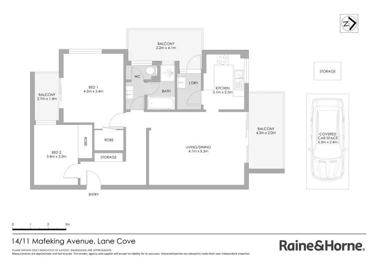 Floorplan of Homely apartment listing, 14/11 Mafeking Avenue, Lane Cove NSW 2066