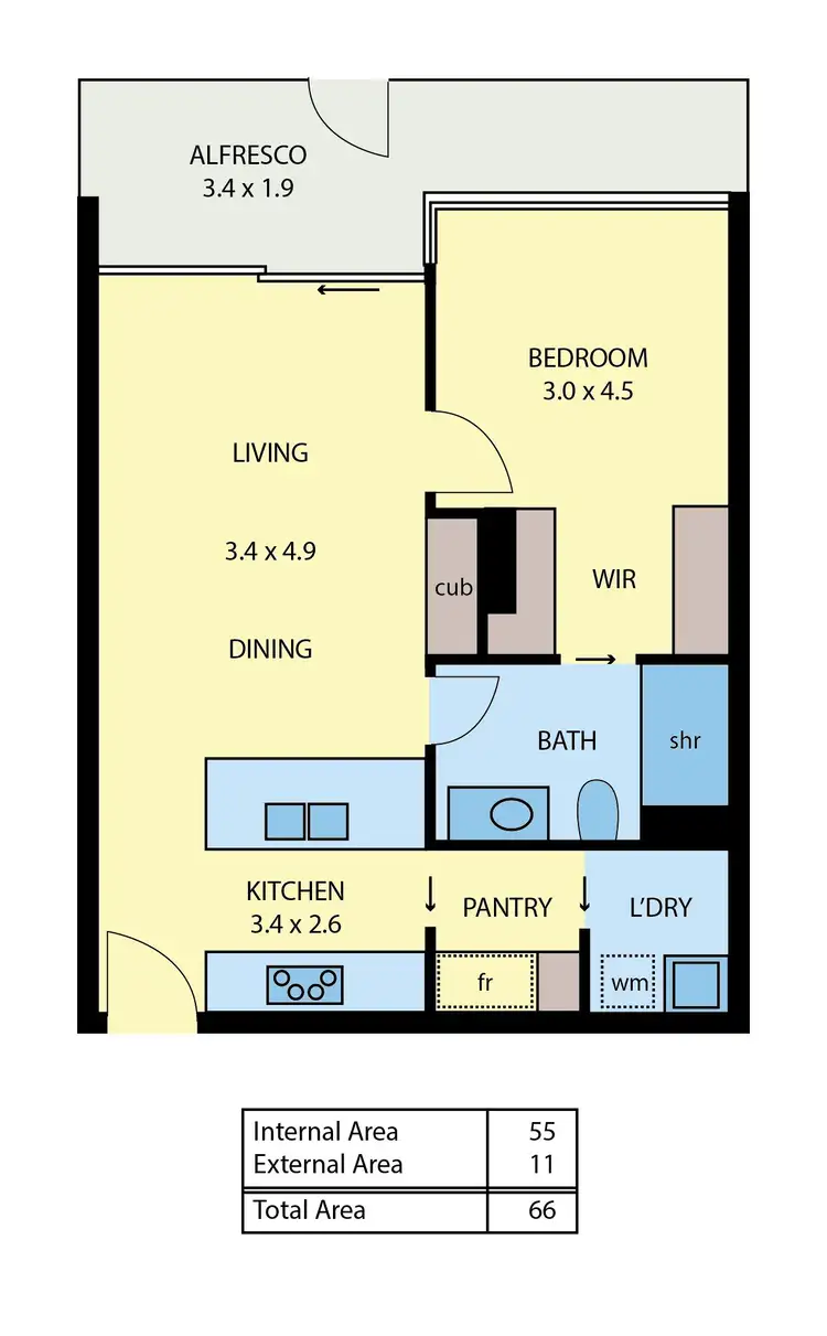 Floorplan of Homely apartment listing, 7/7 Windsor Tce, Williamstown VIC 3016