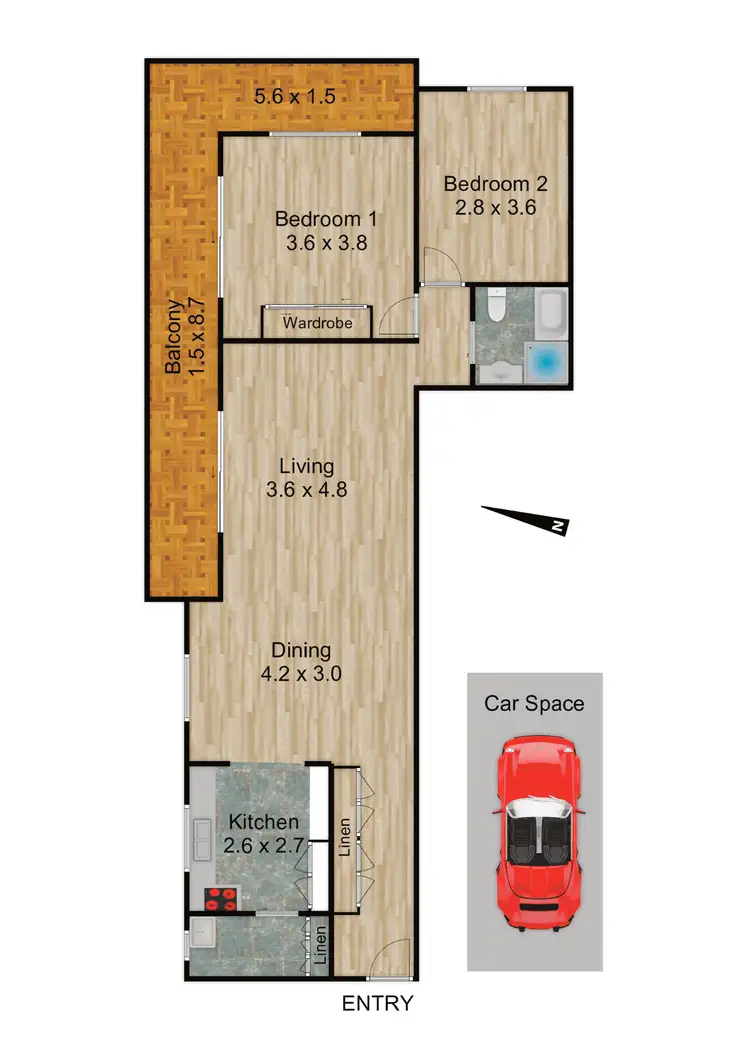 Floorplan of Homely apartment listing, 10/26 Albert Street, Hornsby NSW 2077
