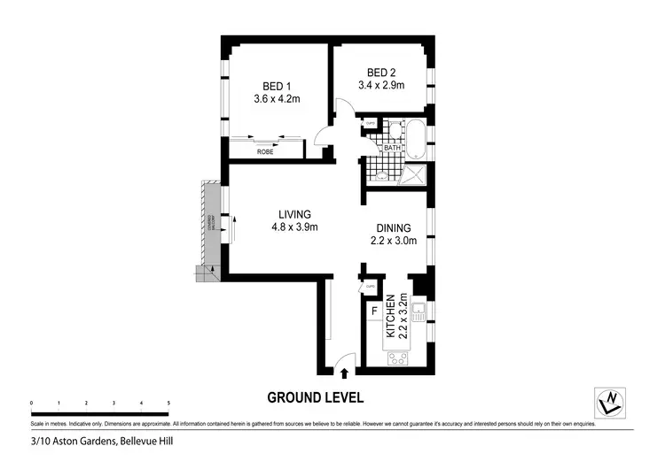 Floorplan of Homely apartment listing, 3/10 Aston Gardens, Bellevue Hill NSW 2023