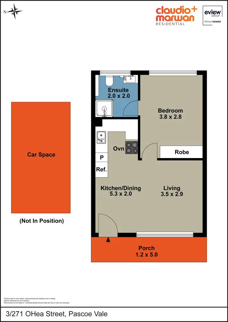 Floorplan of Homely unit listing, 3/271 Ohea Street, Pascoe Vale South VIC 3044