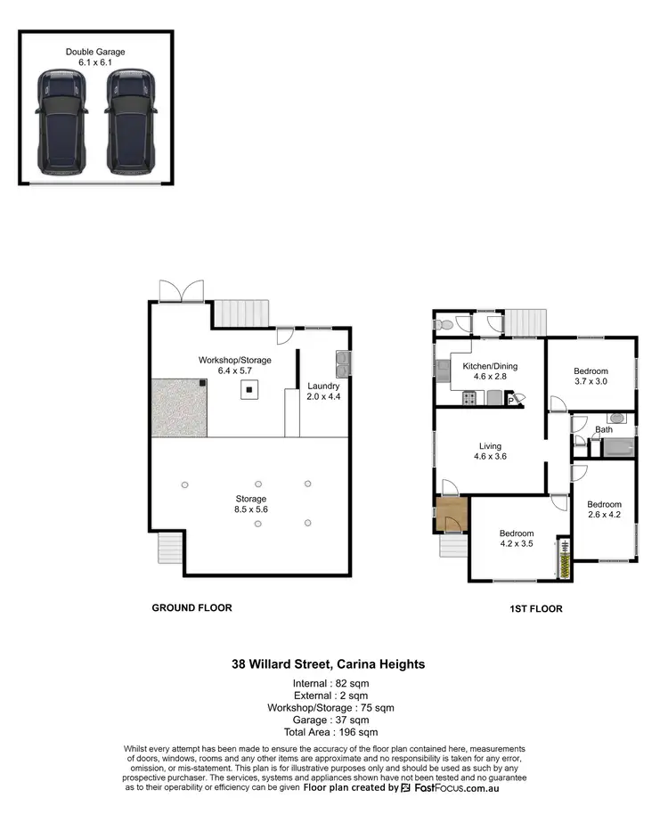 Floorplan of Homely house listing, 38 Willard Street, Carina Heights QLD 4152