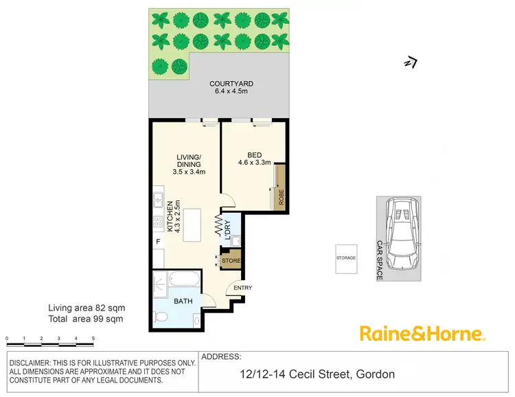 Floorplan of Homely apartment listing, 12/12-14 Cecil Street, Gordon NSW 2072