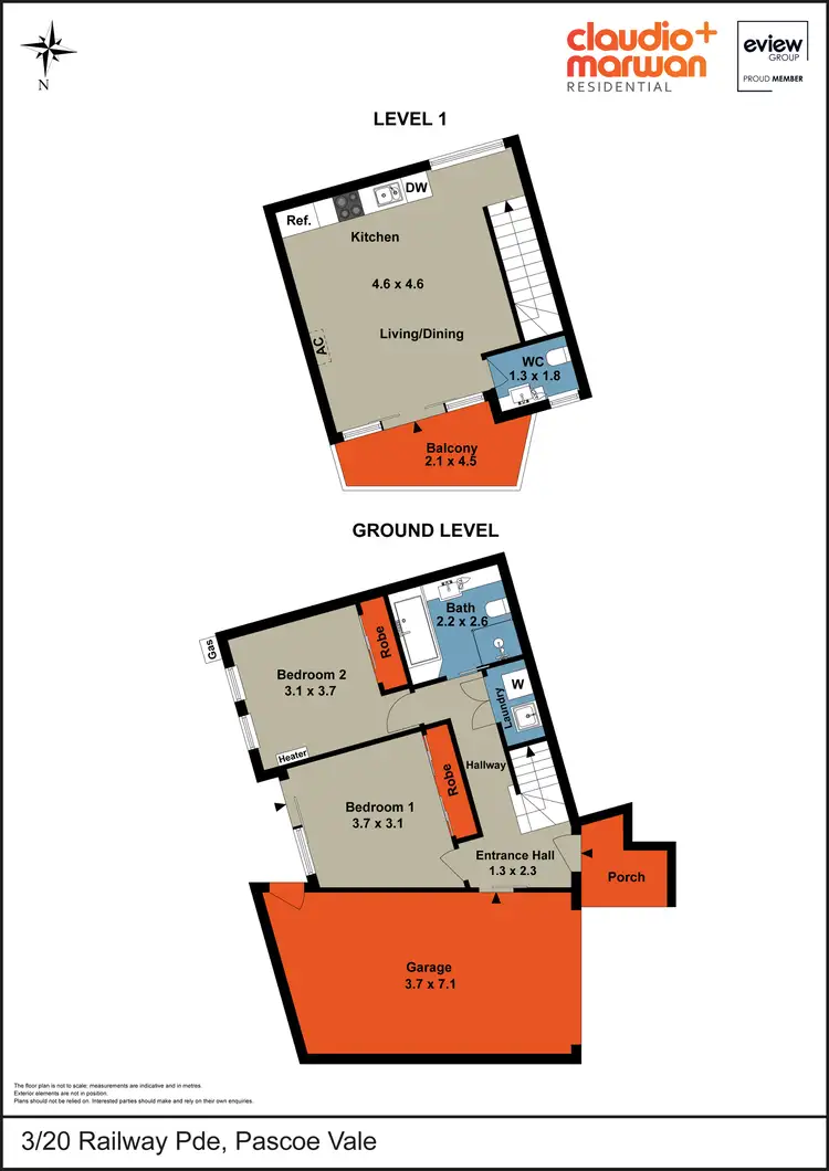 Floorplan of Homely townhouse listing, 3/20 Railway Parade, Pascoe Vale VIC 3044