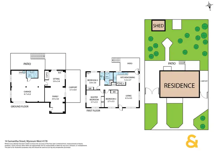 Floorplan of Homely house listing, 14 Samantha Street, Wynnum West QLD 4178
