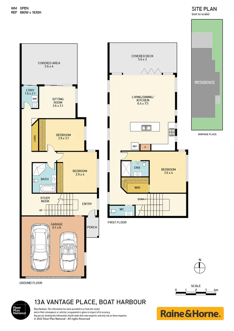 Floorplan of Homely semi-detached listing, 13A Vantage Place, Boat Harbour NSW 2316