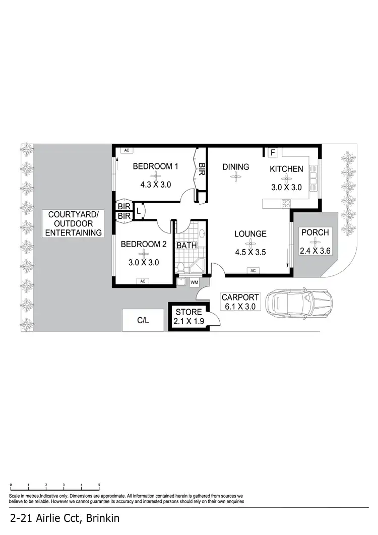 Floorplan of Homely unit listing, 2/21 Airlie Circuit, Brinkin NT 810