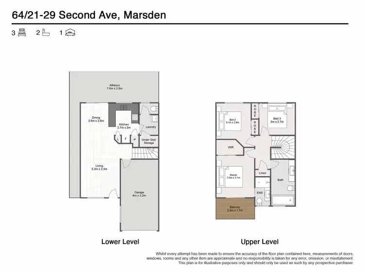 Floorplan of Homely townhouse listing, 64/21-29 Second Avenue, Marsden QLD 4132