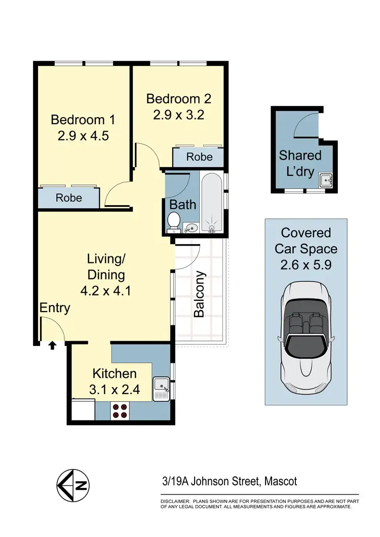 Floorplan of Homely apartment listing, 3/19A Johnson Street, Mascot NSW 2020