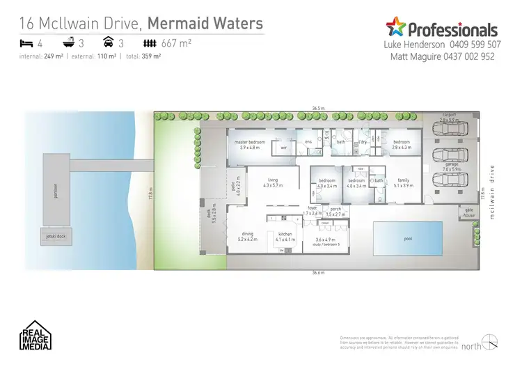 Floorplan of Homely house listing, 16 McIlwain Drive, Mermaid Waters QLD 4218