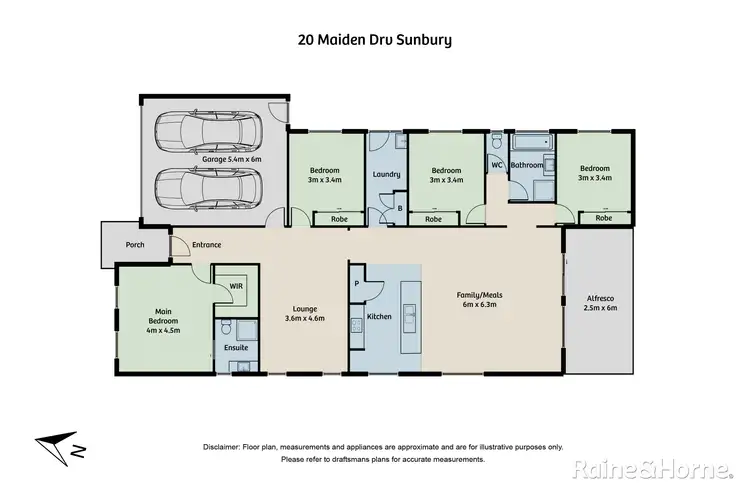 Floorplan of Homely house listing, 20 Maiden Drive, Sunbury VIC 3429
