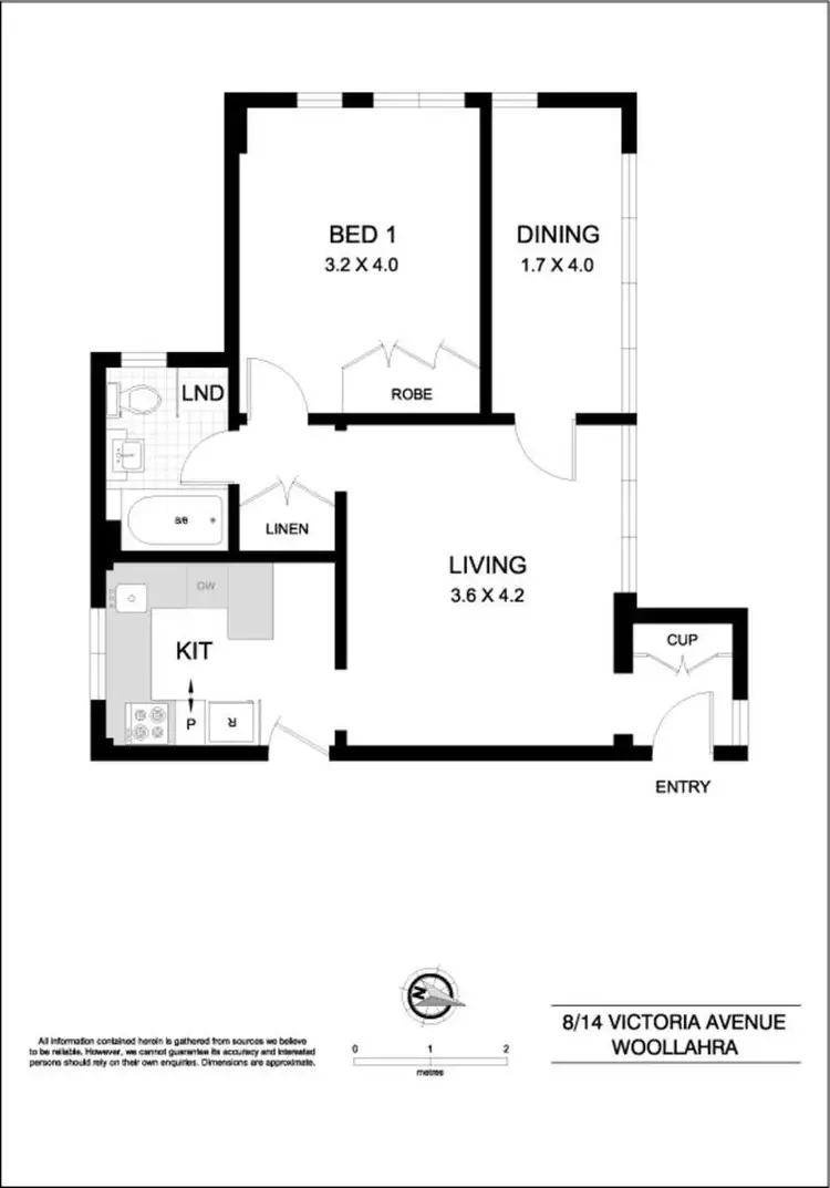 Floorplan of Homely apartment listing, 8/14 Victoria Avenue, Woollahra NSW 2025