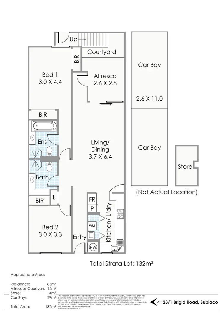 Floorplan of Homely apartment listing, 23/1 Brigid Road, Subiaco WA 6008