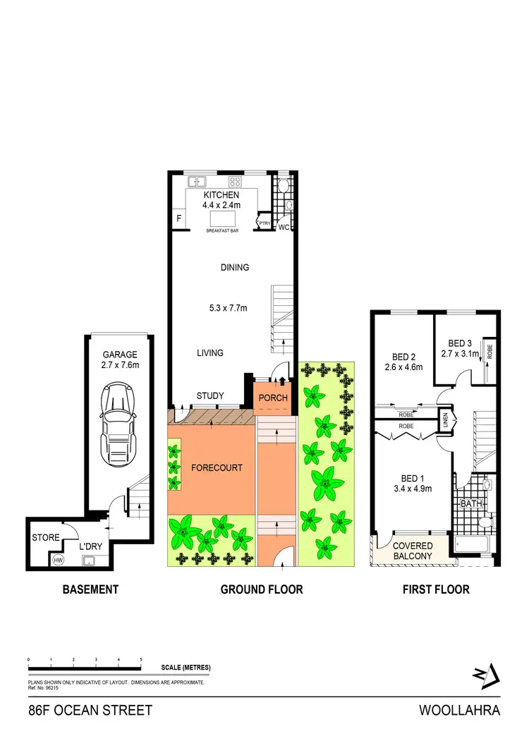 Floorplan of Homely townhouse listing, 86F Ocean Street, Woollahra NSW 2025