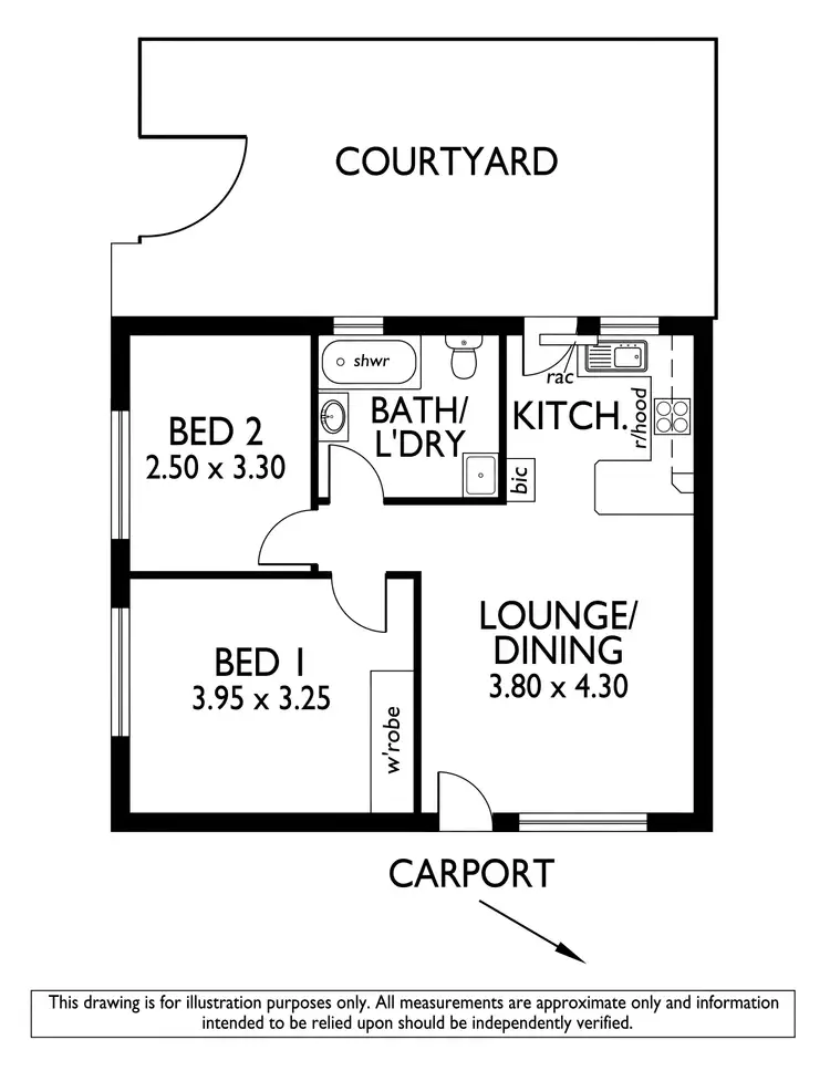 Floorplan of Homely unit listing, 1/34 Norma Street, Mile End SA 5031