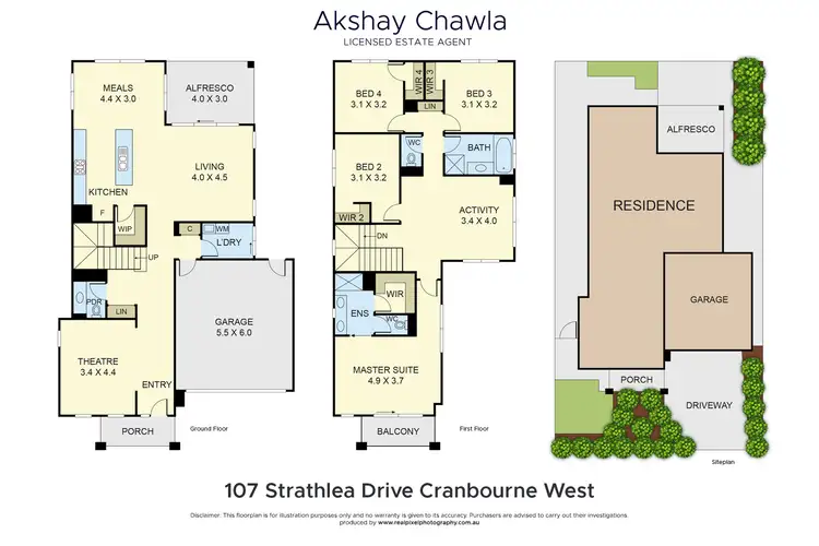 Floorplan of Homely house listing, 107 Strathlea Drive, Cranbourne West VIC 3977