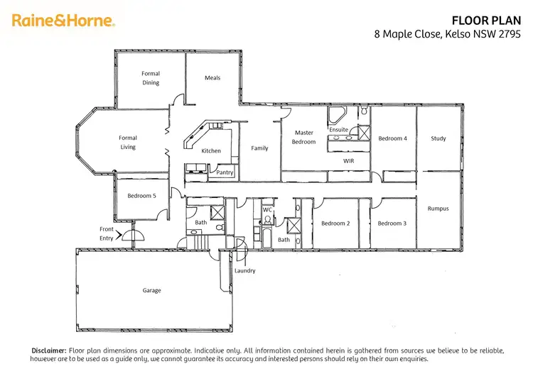 Floorplan of Homely house listing, 8 Maple Close, Kelso NSW 2795
