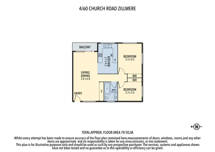 Floorplan of Homely unit listing, 4/60 Church Road, Zillmere QLD 4034