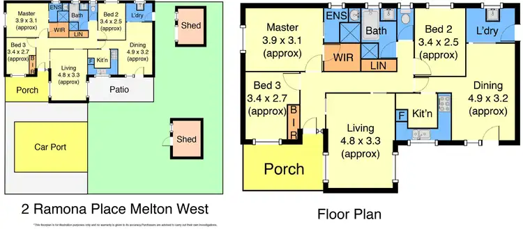 Floorplan of Homely house listing, 2 Ramona Place, Melton West VIC 3337