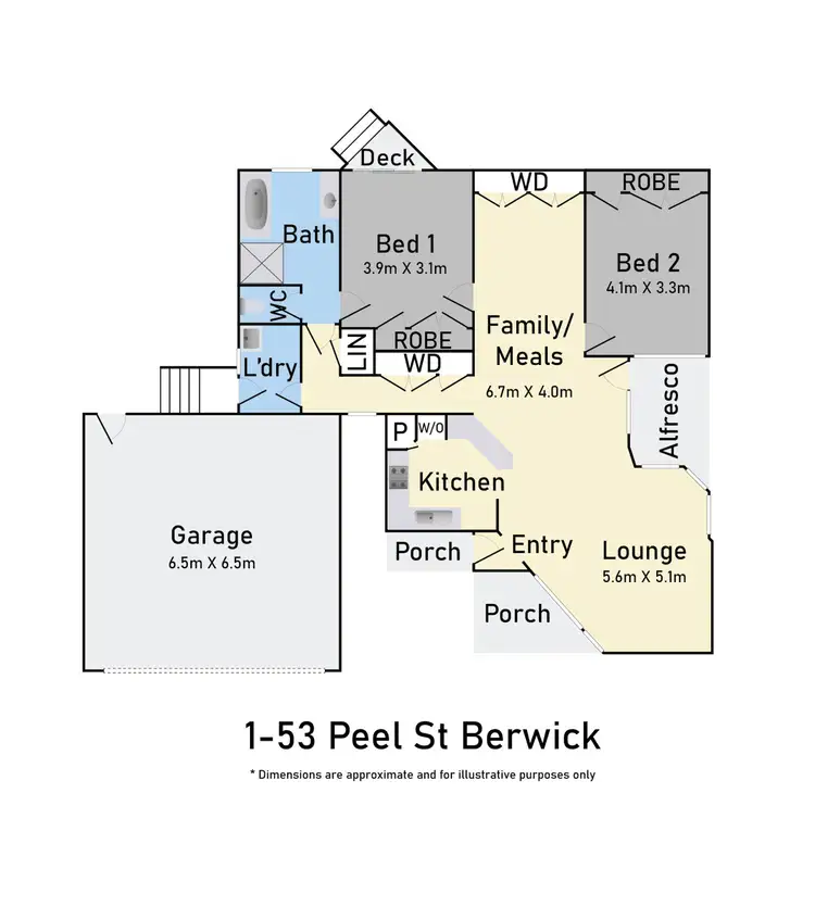 Floorplan of Homely house listing, 1/53 Peel St, Berwick VIC 3806