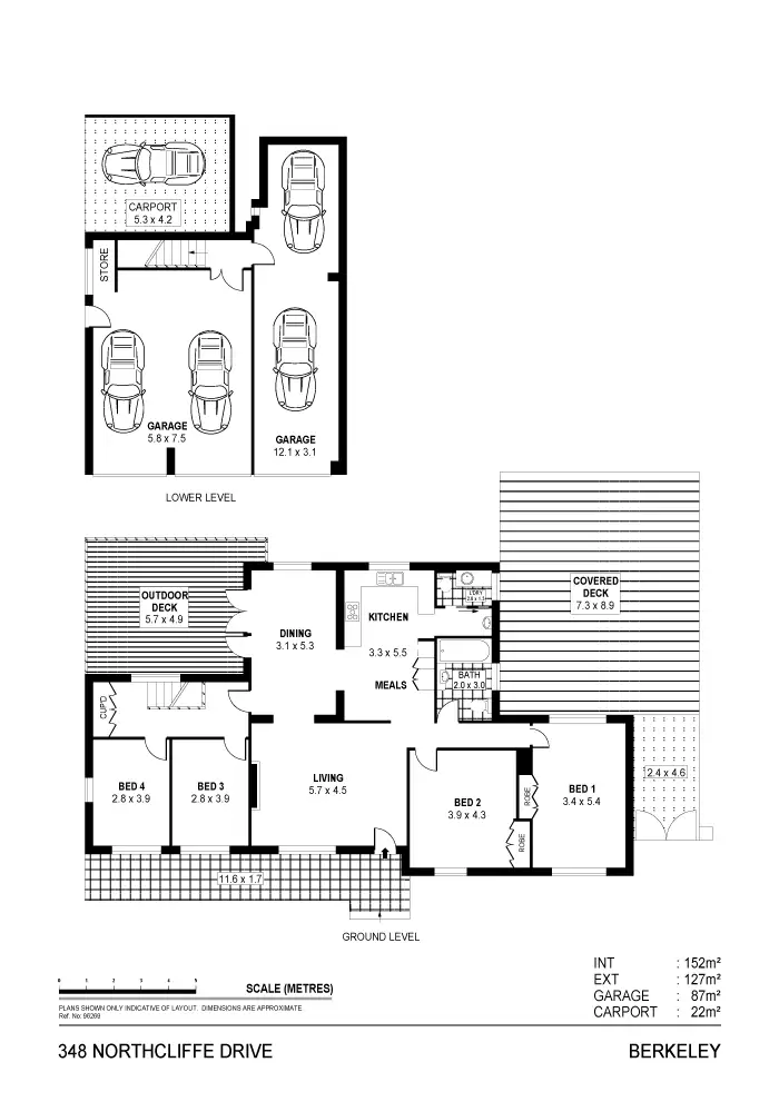 Floorplan of Homely house listing, 348 Northcliffe Drive, Lake Heights NSW 2502