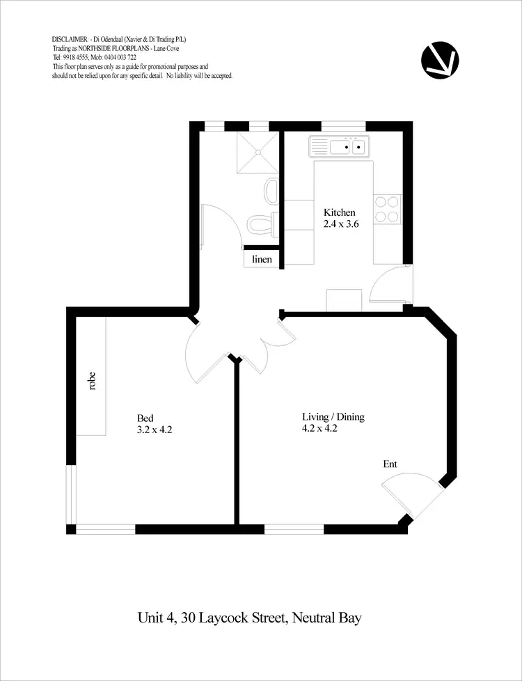 Floorplan of Homely apartment listing, 4/30 Laycock Street, Neutral Bay NSW 2089