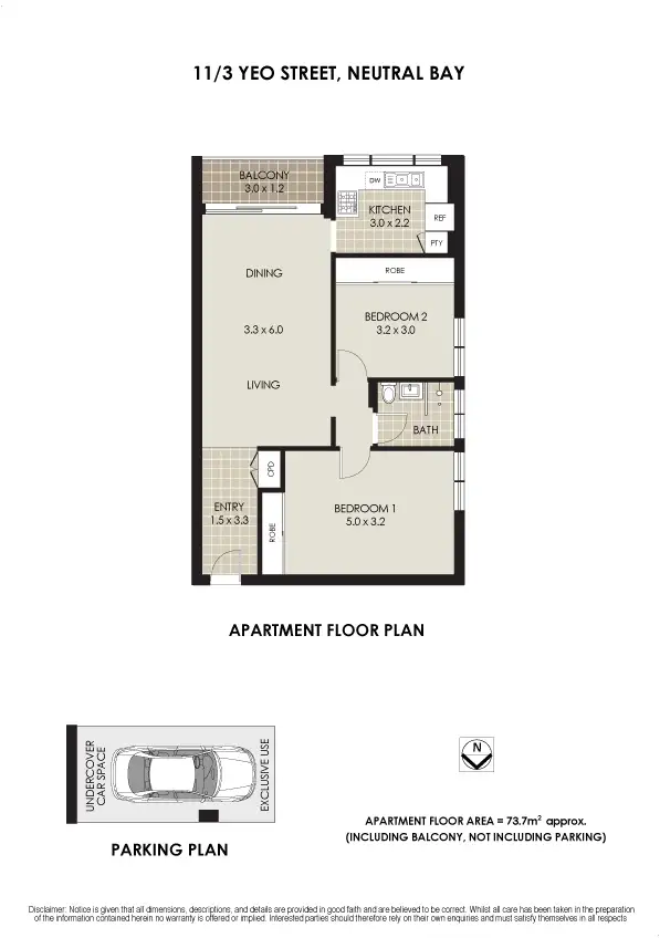 Floorplan of Homely apartment listing, 11/3 Yeo Street, Neutral Bay NSW 2089