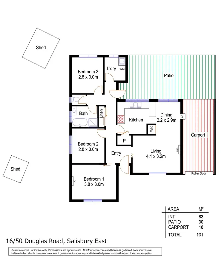 Floorplan of Homely unit listing, 16/50 Douglas Road, Salisbury East SA 5109