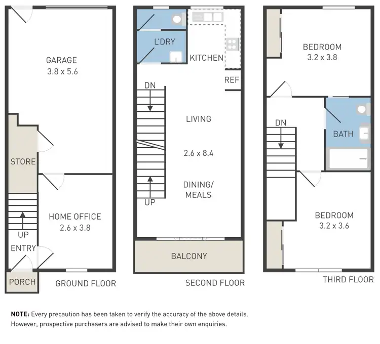 Floorplan of Homely townhouse listing, 28 Blair Street, Maribyrnong VIC 3032
