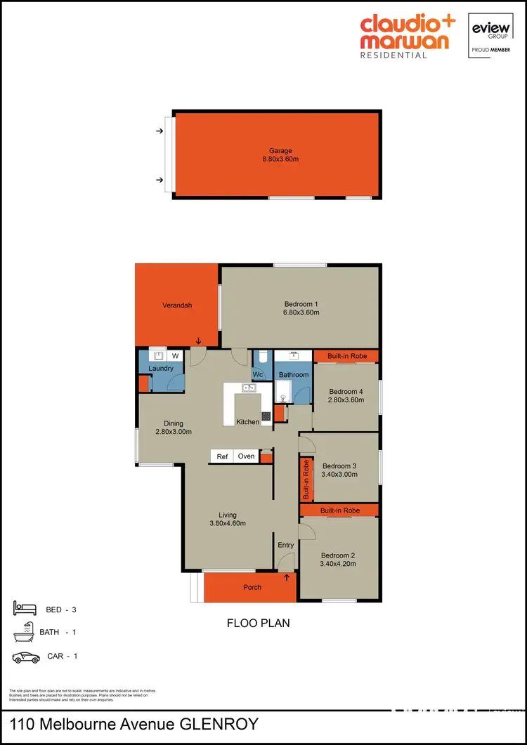 Floorplan of Homely house listing, 110 Melbourne Avenue, Glenroy VIC 3046