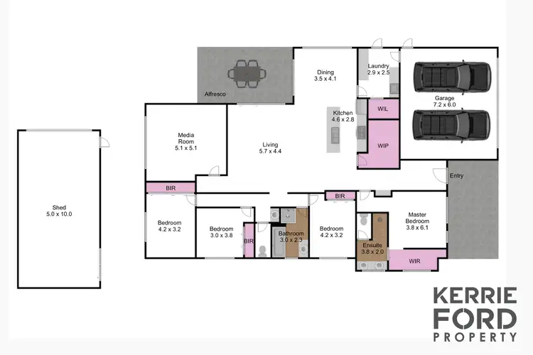Floorplan of Homely house listing, 16 Rise Boulevard, Traralgon VIC 3844