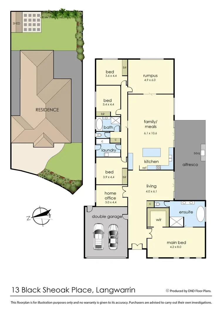 Floorplan of Homely house listing, 13 Black Sheoak Place, Langwarrin VIC 3910