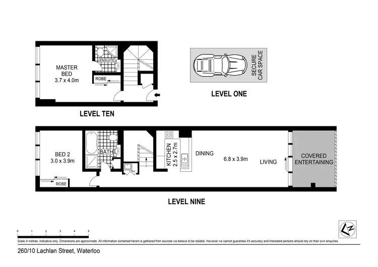 Floorplan of Homely apartment listing, 260/10 Lachlan Street, Waterloo NSW 2017