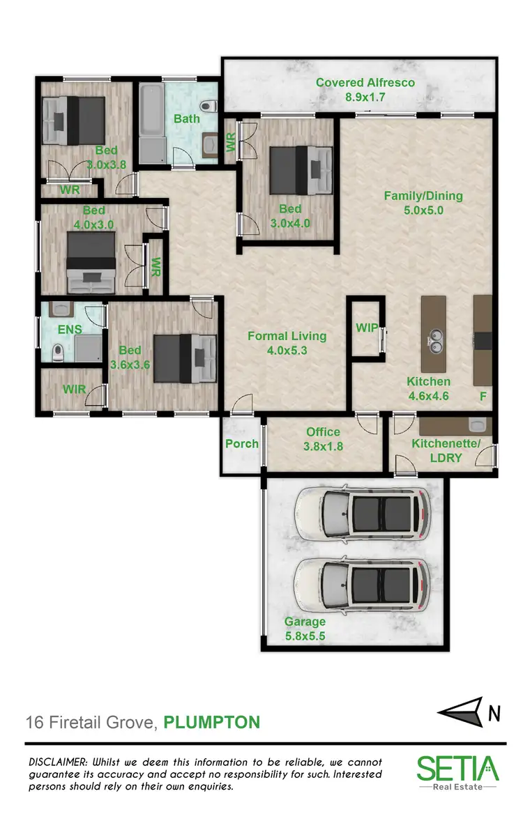 Floorplan of Homely house listing, 16 Firetail Grove, Plumpton NSW 2761